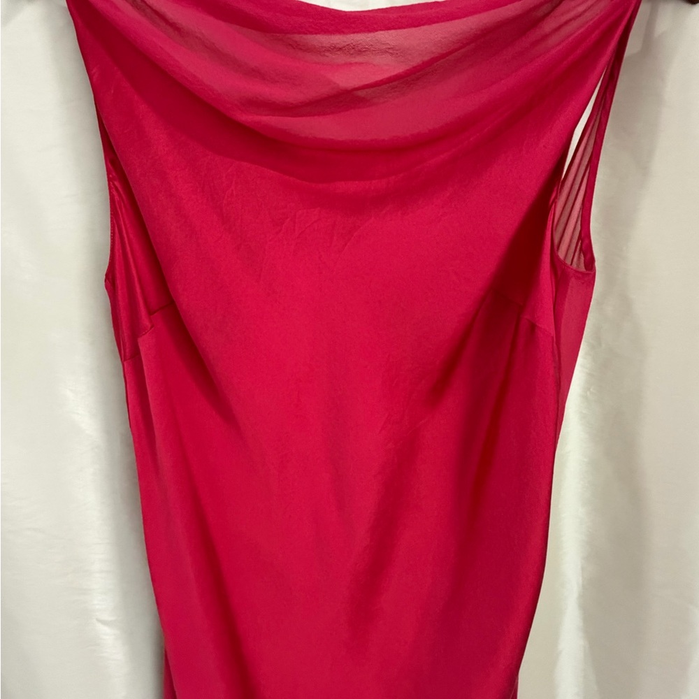 Sexy Red Satin Dress. Low back.